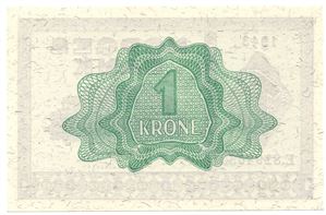 1 krone 1943 E.8194653. Kv.0