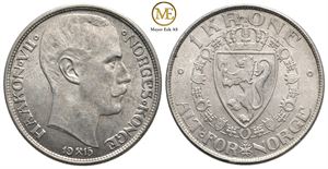 1 krone 1915 Haakon VII. Kv.0/01