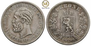 1 krone 1889 Oscar II. Kv.1+