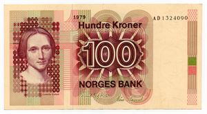 100 kroner 1979 AD ex. RMF 24.5.16