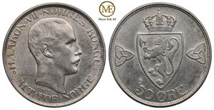 50 øre 1916 Haakon VII. Kv.01