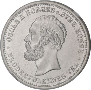 2 kroner 1900 Oscar II. Kv.0/01