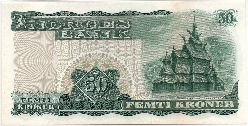 50 kroner 1966 Z.0120083 erstatningsseddel. Kv.0/01