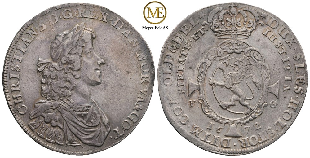 Speciedaler 1672 Christian V. Kv.1+/01