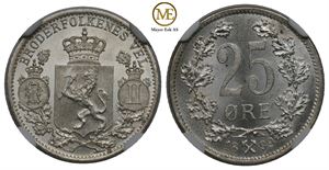 25 øre 1899 Oscar II. Kv.0