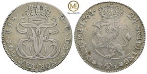 24 Skilling 1764/3 Frederik V. Kv.1+