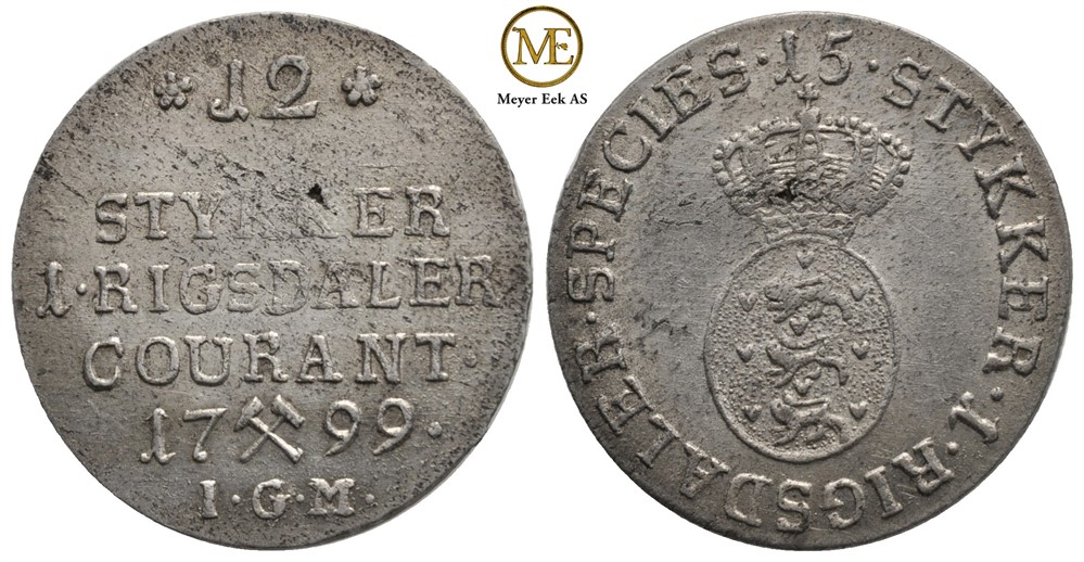 8 skilling 1799 Christian VII. Kv.1+