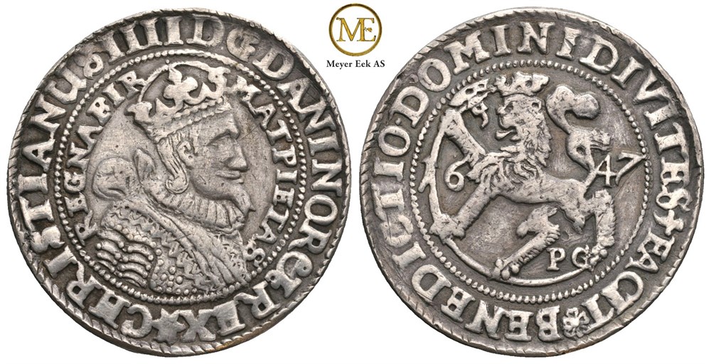 1/2 speciedaler 1647 Christian IV. Kv.1+