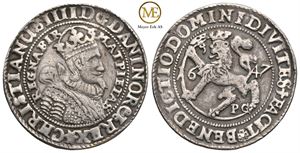1/2 speciedaler 1647 Christian IV. Kv.1+