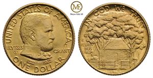 1 dollar 1922 Grant memorial. m/stjerne. Kv.0