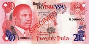 Botswana 20 pula 1982