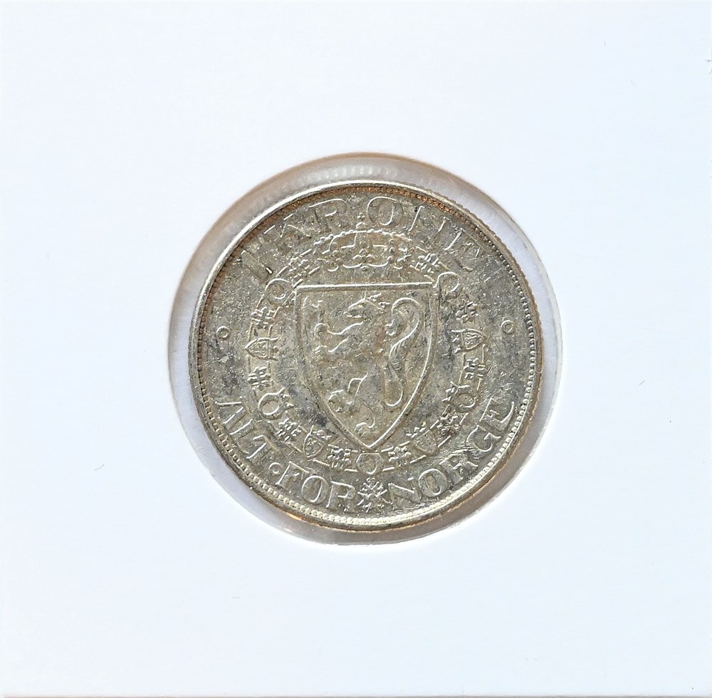 Norge 1 krone 1917 kv. 1+
