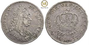4 mark 1699 Christian V. Kv.1+