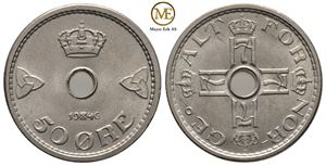 50 øre 1946 Haakon VII. Kv.0