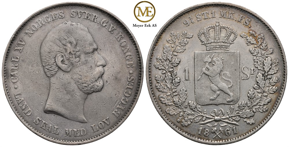 Speciedaler 1861 Carl XV. Kv.1+