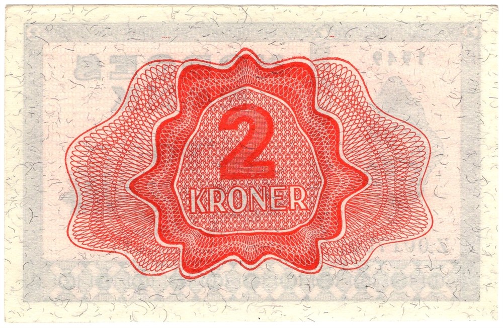 2 kroner 1949 Z.0017502 erstatningsseddel. Kv.0