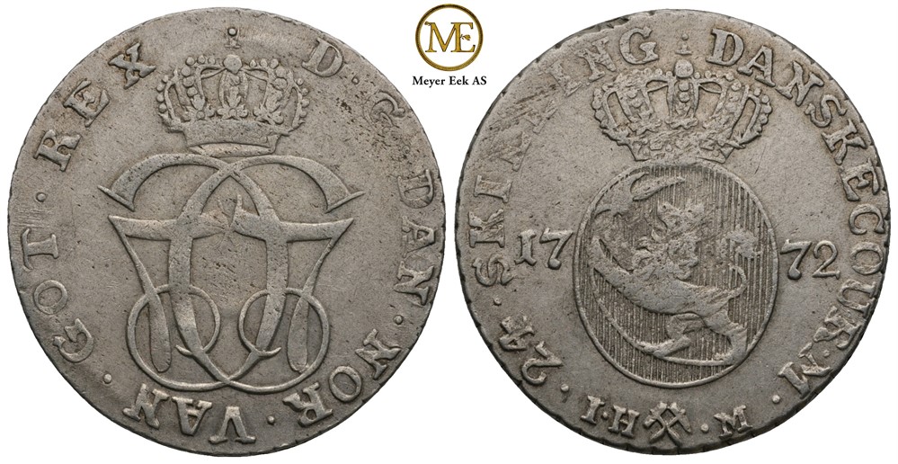 24 skilling 1772 Christian VII. Kv.1