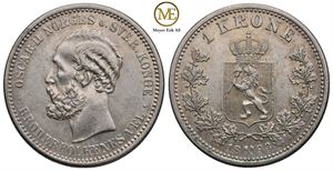 1 krone 1893 Oscar II. Kv.0/01