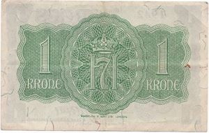 1 krone London 1942 A.340698. Kv.1