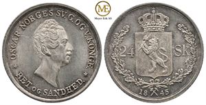 24 skilling 1845 Oscar I. Kv.0