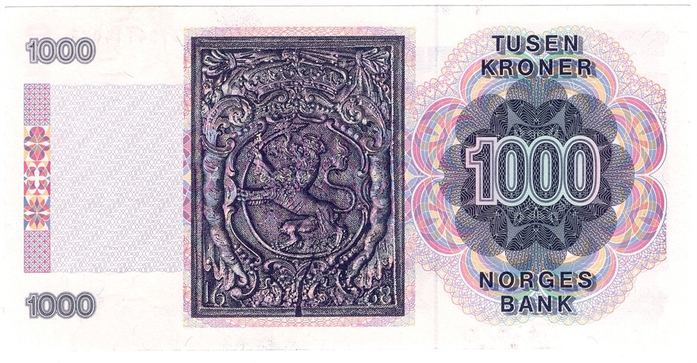 1000 kroner 1990 VI. Utg. Kv.0