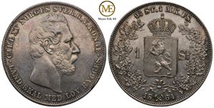 Speciedaler 1864 Carl XIV Johan. Kv.1+/01