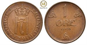 1 øre 1923 Haakon VII. Kv.0