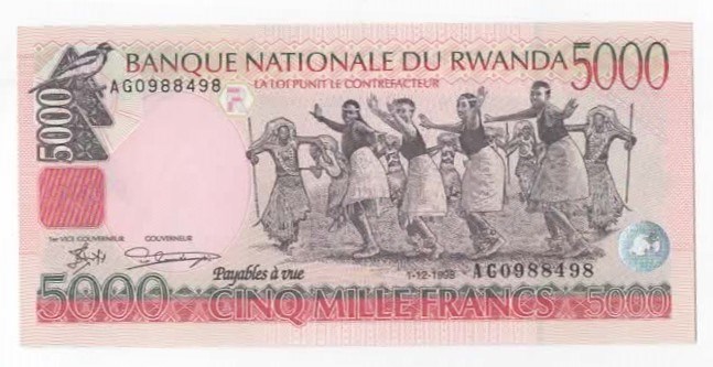 Rwanda 5000 francs 1998 kv. 0