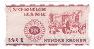 100 kroner 1970 Z.5144775. 5-million erstatningsseddel. Kv.0/01