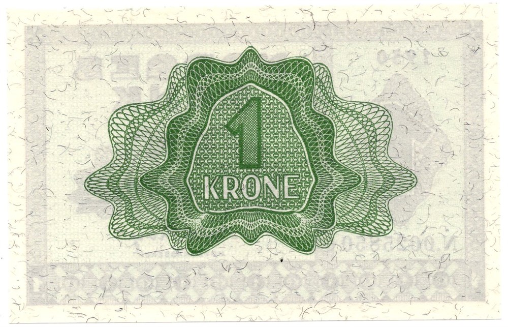 1 krone 1950 N.0025850. Kv.0