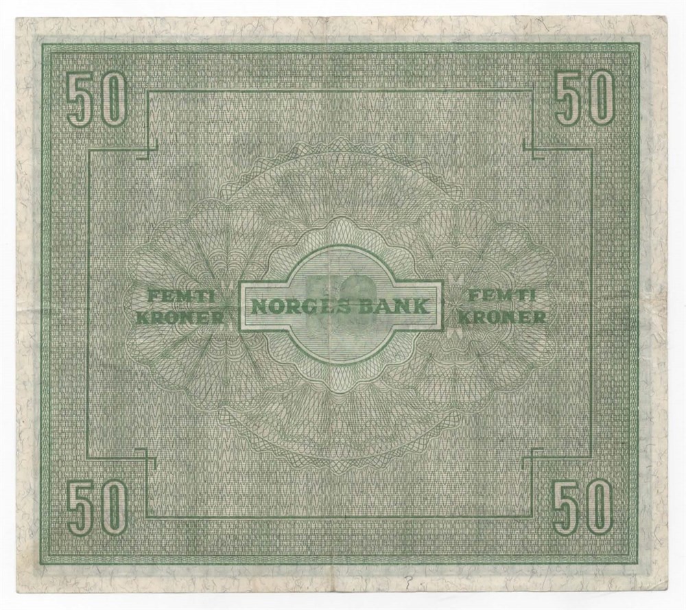 Norge 50 kroner 1947 A kv. 1/1+
