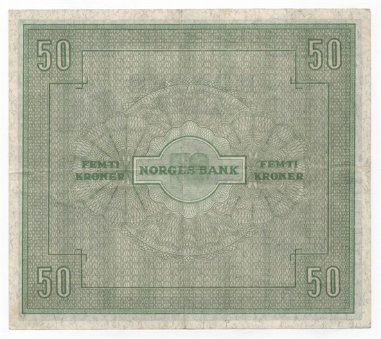 Norge 50 kroner 1947 A kv. 1/1+