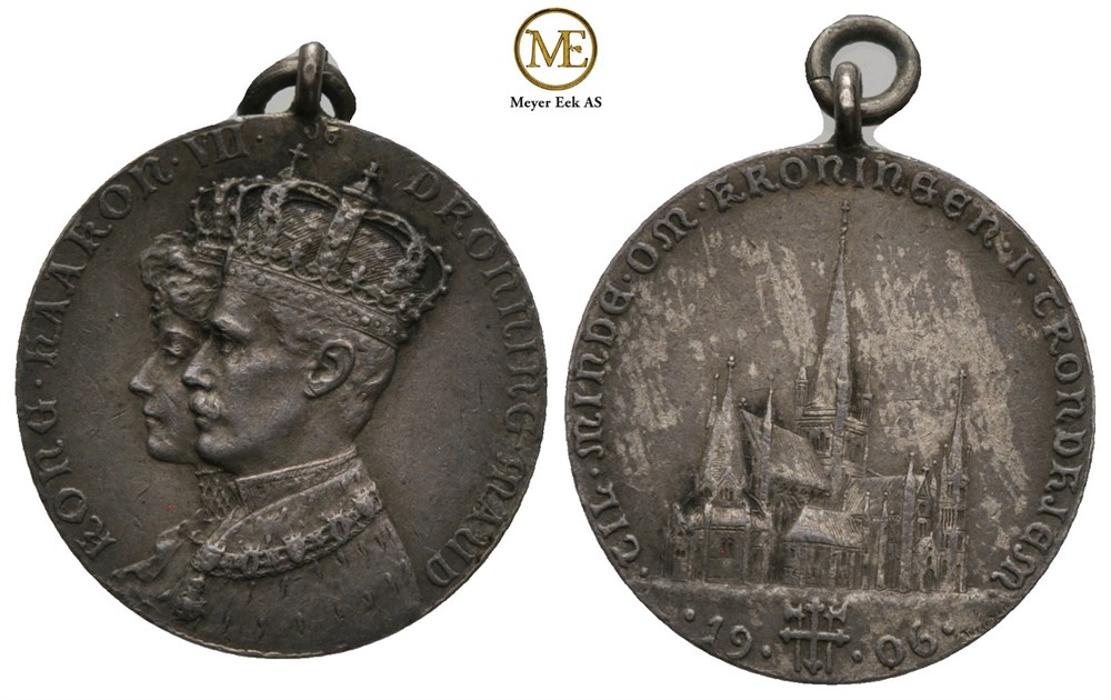 Kroningen 1906 Haakon VII og dronning Maud. Kv.1+