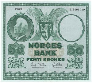 50 kroner 1963 E.3406939. Kv.01