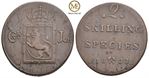 2 skilling 1833 Carl XIV Johan. Kv.1+