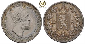 12 skilling 1873 Oscar II.Kv.0/01