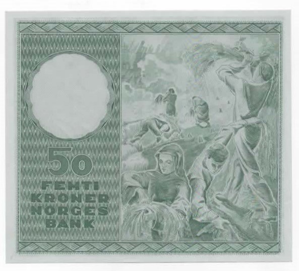 Norge 50 kroner 1958 C kv. 0