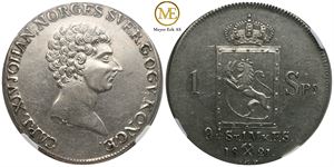 Speciedaler 1821 Carl XIV Johan. Kv.01