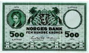 500 kroner 1974 A Kv.1/1+