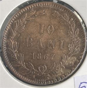 Romania 10 bani 1867 Kv.01