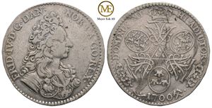 4 mark 1700 Frederik IV. Kv.1/1+