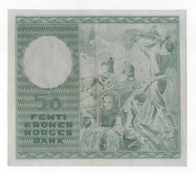 Norge 50 kroner 1959 D kv. 1+