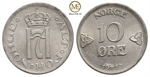 10 øre 1919 Haakon VII. Kv.0