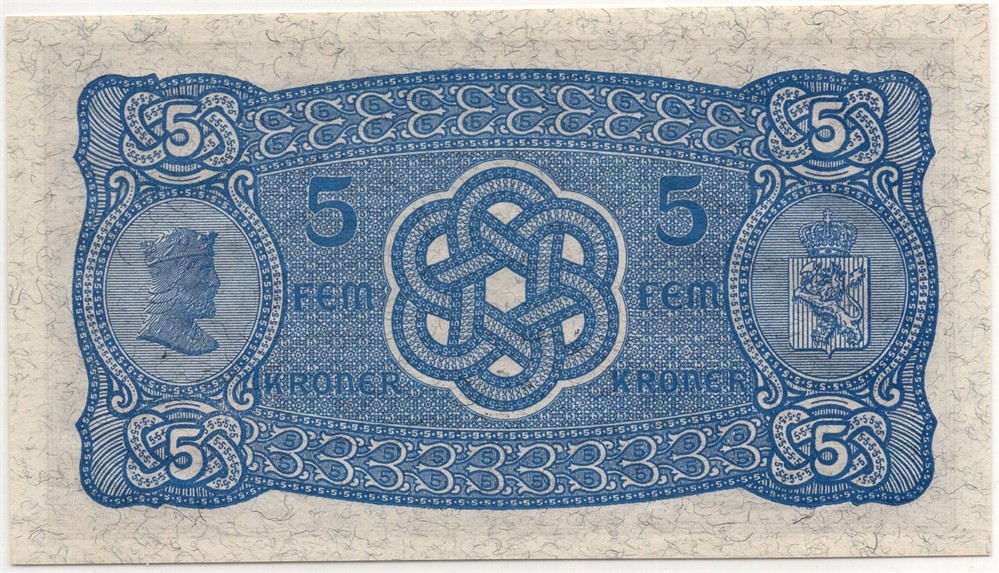 5 kroner 1929 L.6771954. Gradert til 66 EPQ hos PMG. Kv.0