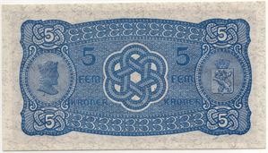 5 kroner 1929 L.6771954. Gradert til 66 EPQ hos PMG. Kv.0