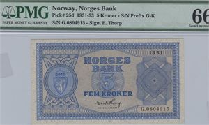 5 kroner 1951 G.0804915. 66 EPQ. Kv.0