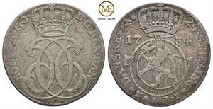 24 skilling 1734 Christian VI. Kv.1/1+