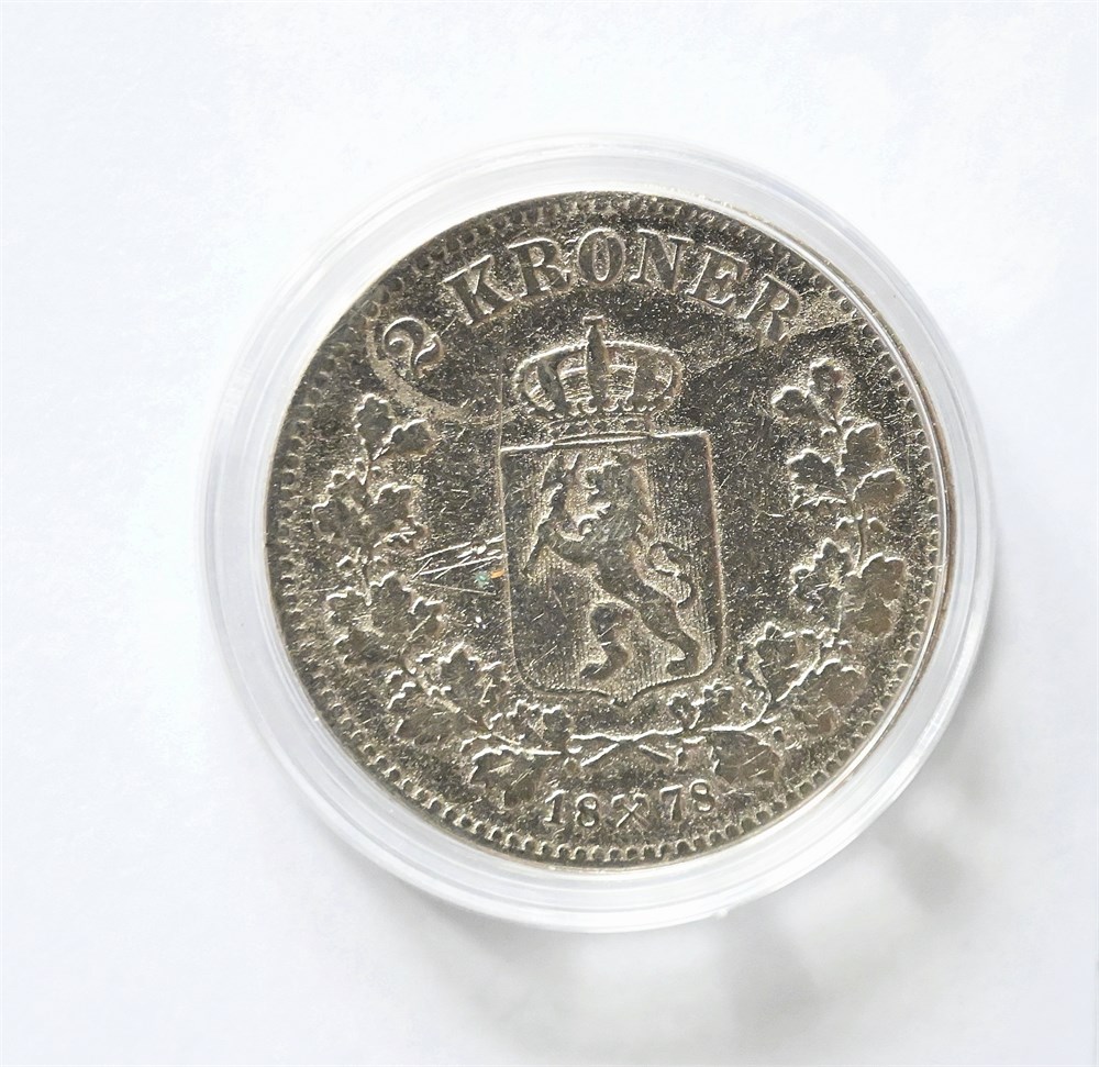 Norge 2 kroner 1878 kv. 1-