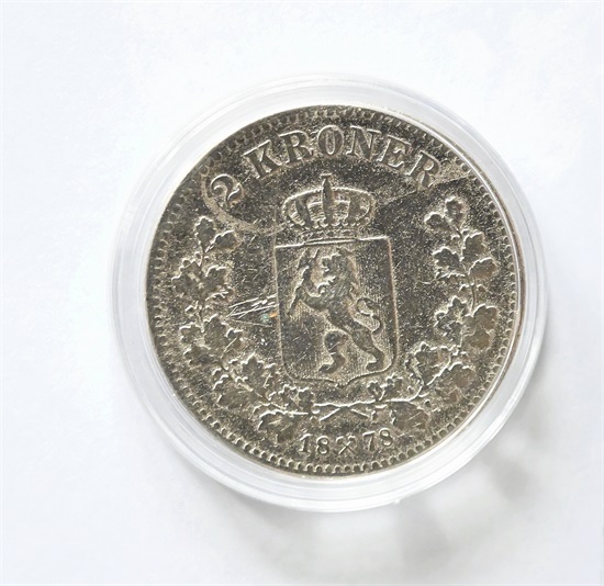Norge 2 kroner 1878 kv. 1-