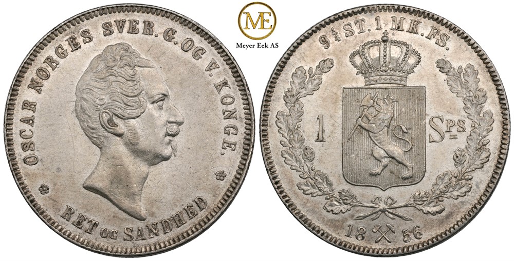 Speciedaler 1856 Oscar I. Kv.0/01